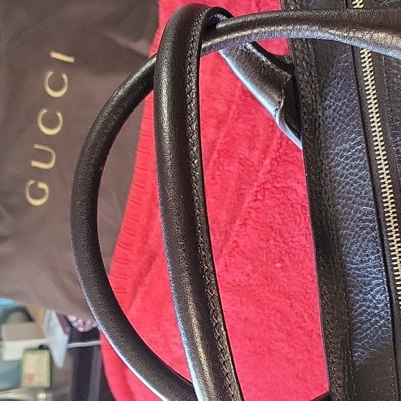 Authentic Gucci large brown leather Heritage tote / carry on bag - Picture 4 of 15